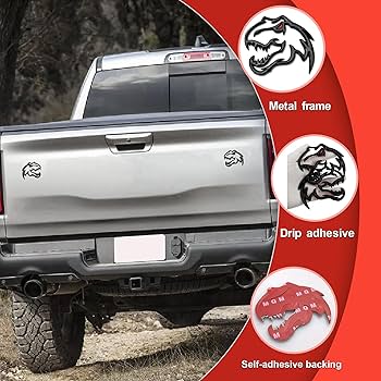 Amazon | 恐竜エンブレム 車用メタルバッジ ダッジ・ラム TRX